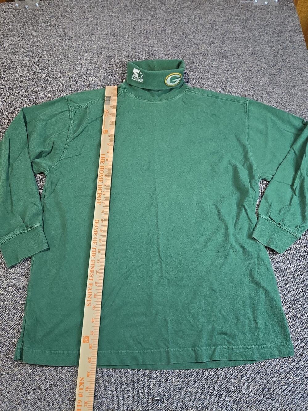 Vtg Men's Faded Starter Green Bay Packers NFL Turtleneck Pullover XL